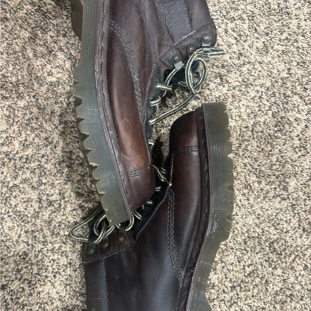 Dockers Men's Brown Leather Lace-Up Work Boots